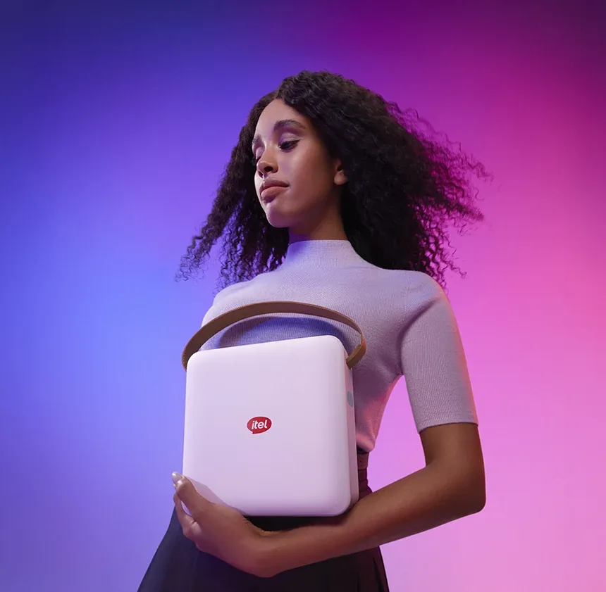 Woman carrying an itel Power Go Pro portable power station