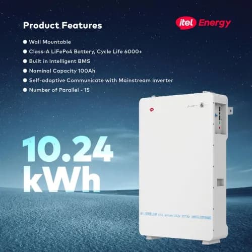 itel 10240Wh Lithium Battery Standing 48V 200Ah 10.24kWh IPL-51200X — iTel LiFePO₄ Lithium Battery for sale in Nigeria | Kinbu Power