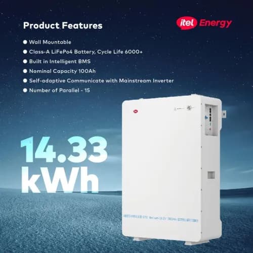 itel 14330Wh Lithium Battery Standing 48V 280Ah 14.33kWh IPL-51280 IP21 — iTel LiFePO₄ Lithium Battery for sale in Nigeria | Kinbu Power