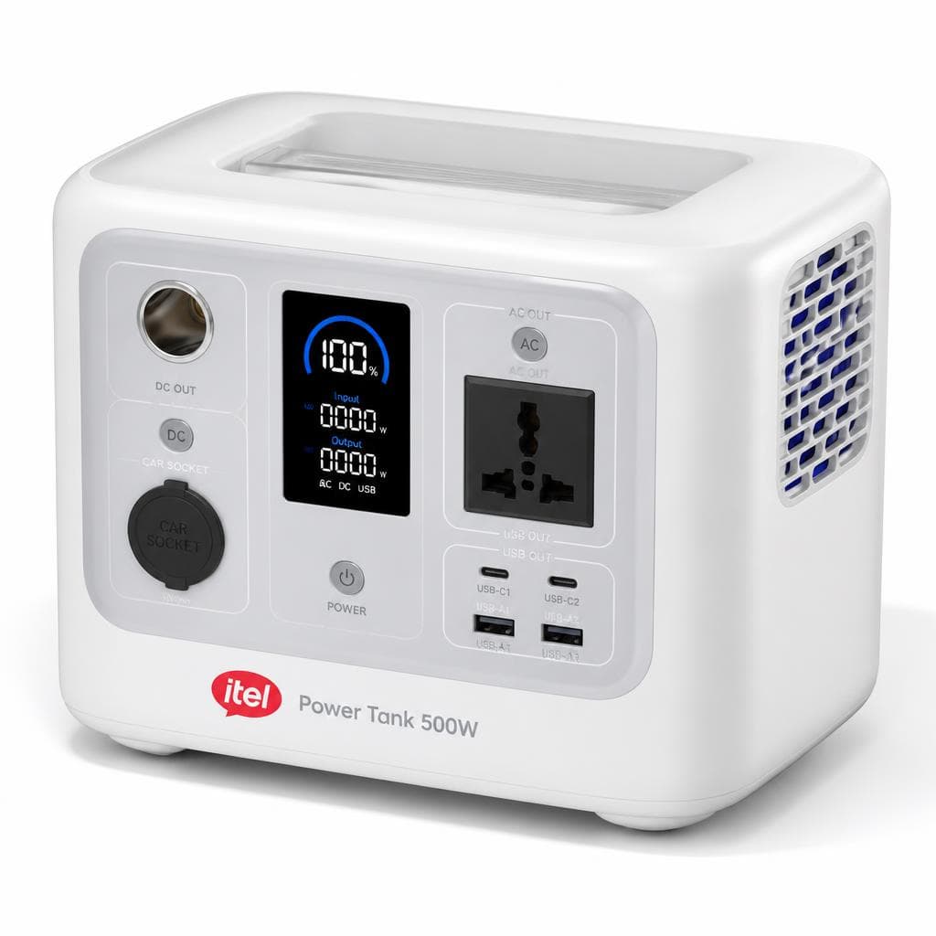 Power Tank 500W — front & ports
